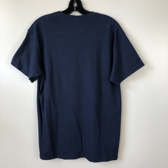 Gildan Dallas Texas T-Shirt Mens M Navy White Heavy Cotton Short Sleeve Tee - Picture 6 of 8